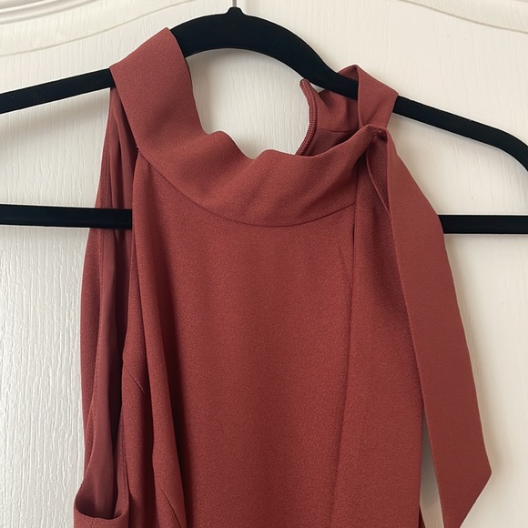 River Island High Neck Tie Waist Dress - Picture 2 of 6